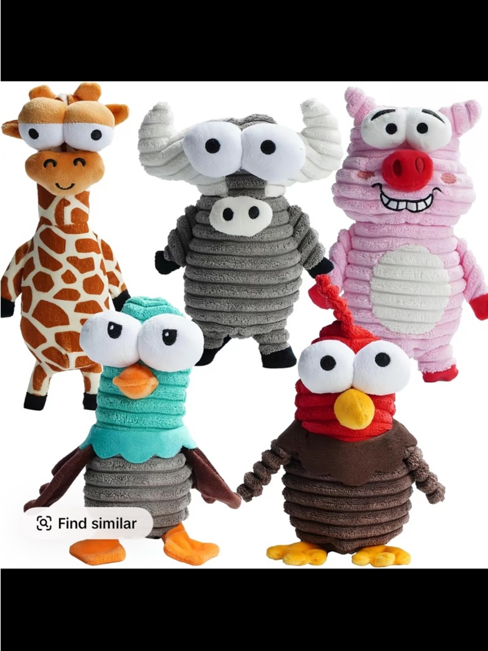 Nocciola 5 pc Barnyard Dog Toys